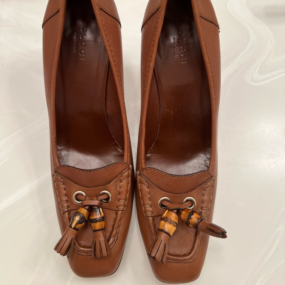 Gucci Brown Leather Heels